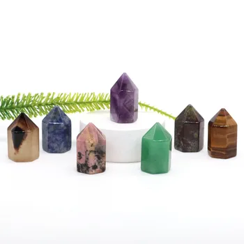 Натурален кристал Кула-обелиск, аметист, розов кварц, Шестиугольные призми, камъни, пръчки, Рейки, медитация върху чакрите, украса за дома
