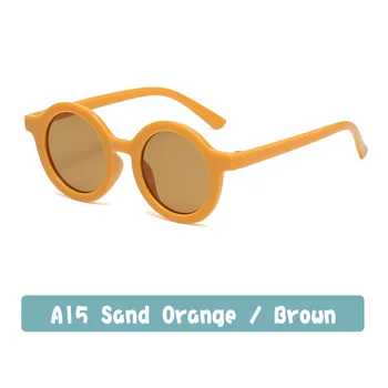 Нови Модни кръгли реколта детски слънчеви очила, пъстри сладки детски слънчеви очила, слънчеви очила, за да излезете на улицата на едро