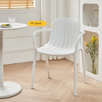 Пластмасова маса за хранене, стол за Домашно наборный скандинавски стол на Едро Прост стол с подлакътници В ресторант на Маса и стол, Табуретка