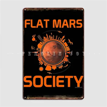 Плосък плакат на Обществото на Марс, Метални указателни табели, Стенни картини, Кино, Кухня, Ретро тенекиен знак, плакат