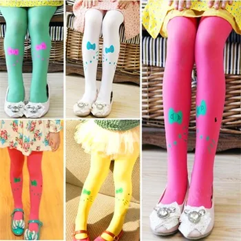 Пролетно-есенен детски чорапогащи ярки цветове за малките момичета, детски кадифе, бели чорапогащници, чорапи за малки студентски балетни и танцови чорапи