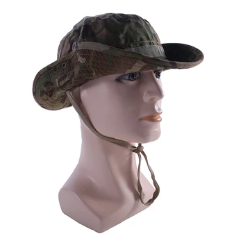 Тактически широкополые шапки армията на САЩ, камуфляжная шапка Boonie, военна мультикамерная панама, лятна шапка, ловни, туристически, улични камуфляжные шапки от слънцето, мъжки
