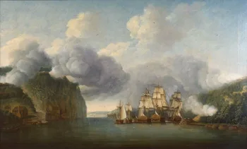 търговия на едро с маслени бои # Британски военни кораби ats река Хъдсън печат на картини с маслени бои на платно-Безплатна доставка