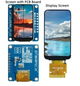 Цветен екран IPS 1,47 инча 12PIN/8PIN SPI HD TFT LCD (такса/без таксите) Контролер ST7789 176 (RGB) * 320