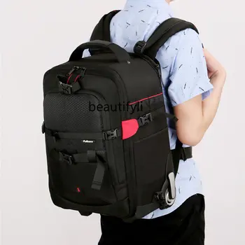 Чанта за фотоапарат двойна лента за носене на количка Чанта за фотоапарат е подходящ за огледално-рефлексни фотоапарати Canon, Nikon, чанта за видикона, чанта за фотооборудования, чанта към количката