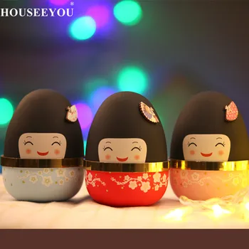 Японската Кукла Музикална Ковчег Музикален Случай Занаяти Декорации И Творчески Рожден Ден Украси Деца Подарък