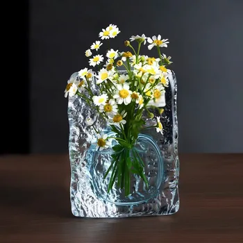 Японски прост саксия за растения, Кристални вази за цветя, настолна договореност, хидропоника, красива практически ваза за растенията