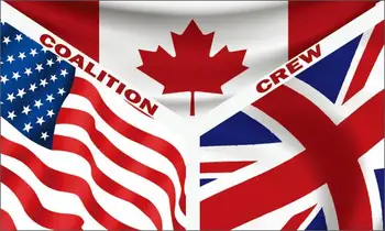 Обичай флаг коалиция Канада, Сащ и Великобритания