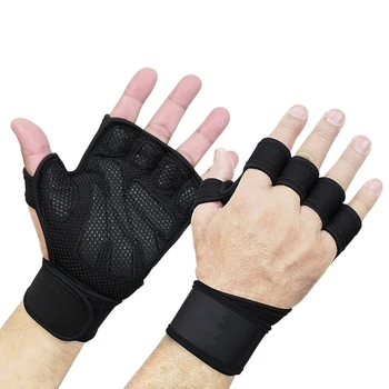 Ръкавици за тренировка по вдигане на тежести на полпальца с подкрепата на китката Велосипедни Ръкавици